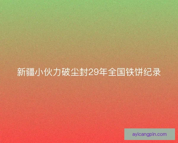 新疆小伙力破尘封29年全国铁饼纪录